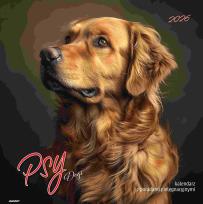 Opakowanie Kalendarz 2026 ścienny albumowy 30x30cm Psy