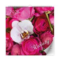 Opakowanie Kalendarz 2026 ścienny lux kwiaty