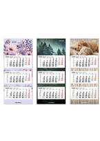 Opakowanie Kalendarz 2026 ścienny trójdzielny 31x70,5cm mix