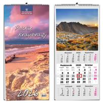Opakowanie Kalendarz 2026 trójdzielny 13 planszowy Pejzaże