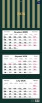 Opakowanie Kalendarz 2026 trójdzielny 82,5x34cm Paski
