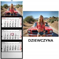 Opakowanie Kalendarz 2026 trójdzielny dziewczyna