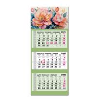 Opakowanie Kalendarz 2026 trójdzielny LUX główka wypukła Kwiaty