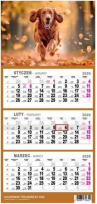 Opakowanie Kalendarz 2026 trójdzielny mały Pies