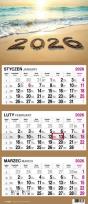 Opakowanie Kalendarz 2026 Trójdzielny Plaża