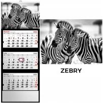 Opakowanie Kalendarz 2026 trójdzielny zebry