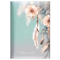 Opakowanie Kalendarz 2026 tygodniowy A5 Piórko boho SK1
