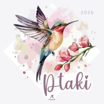 Opakowanie Kalendarz 2026 wieloplanszowy 33x33cm Ptaki