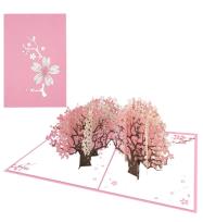 Opakowanie Karnet 12x18cm + koperta 3D Drzewa wiśni