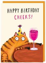 Opakowanie Karnet 303 Urodziny Kot Na zdrowie!