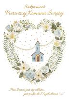 Opakowanie Karnet A5 Komunia Błękitny Kościółek