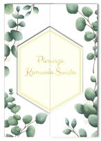 Opakowanie Karnet A5 Komunia Eukaliptus