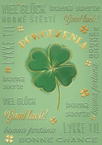 Opakowanie Karnet A5 Powodzenia - Duża koniczyna