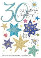 Opakowanie Karnet A5 Urodziny 30 - Gwiazdy