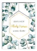 Opakowanie Karnet A5 z bilecikiem Ślub Eukaliptus