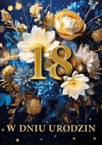 Opakowanie Karnet B6 3D Urodziny 18