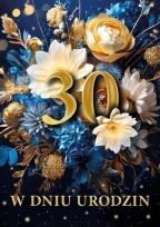 Opakowanie Karnet B6 3D Urodziny 30