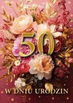 Opakowanie Karnet B6 3D Urodziny 50