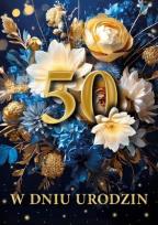 Opakowanie Karnet B6 3D Urodziny 50