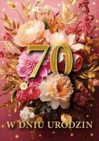 Opakowanie Karnet B6 3D Urodziny 70