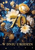 Opakowanie Karnet B6 3D Urodziny 70