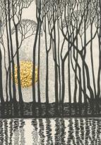 Opakowanie Karnet B6 brokat z kopertą Zachód słońca