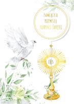 Opakowanie Karnet B6 Komunia. Gołąb