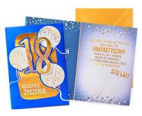 Opakowanie Karnet B6 Urodziny 18