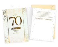 Opakowanie Karnet B6 Urodziny 70