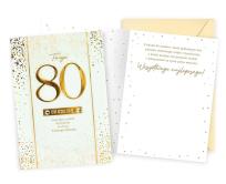 Opakowanie Karnet B6 Urodziny 80