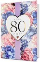 Opakowanie Karnet B6 Urodziny 80