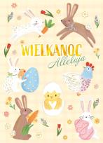 Opakowanie Karnet B6 Wielkanoc Zajączki