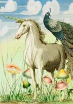 Opakowanie Karnet B6 z kopertą Jednorożec i paw