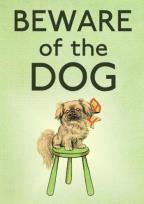 Opakowanie Karnet B6 z kopertą Strzeż się psa