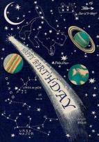 Opakowanie Karnet B6 z kopertą Urodziny Gwiazdozbiór Planety