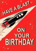Opakowanie Karnet B6 z kopertą Urodziny Rakieta