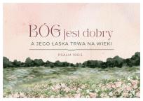 Opakowanie Karnet - Bóg jest dobry - łąka