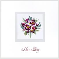 Opakowanie Karnet Dzień Matki kwadrat M02 - Bukiet kwiatów