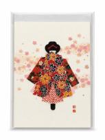 Opakowanie Karnet FGC-67 Lalka w kimono z papieru Chiyogami