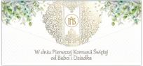 Opakowanie Karnet-koperta DL Pamiątka I Komunii od Dziadków