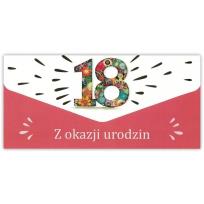 Opakowanie Karnet-koperta Urodziny 18
