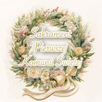 Opakowanie Karnet KW Komunia Wianek Retro