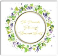 Opakowanie Karnet KW Komunia. Wianek z winogronem