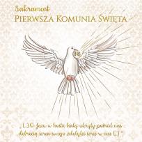 Opakowanie Karnet KW Komunia Złoty Gołąb