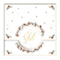 Opakowanie Karnet KW koperta z kółkiem Ślub Róże