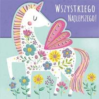 Opakowanie Karnet KW wycinany Urodziny - Pegaz