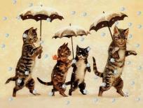 Opakowanie Karnet mini brokat z kopertą Święta Kotki