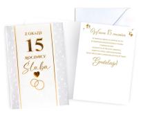 Opakowanie Karnet Rocznica ślubu 15