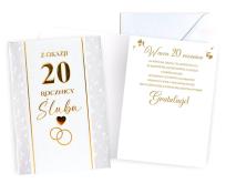 Opakowanie Karnet Rocznica ślubu 20