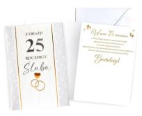 Opakowanie Karnet Rocznica ślubu 25